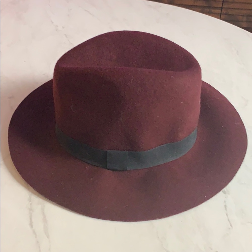 Maroon Wool Fedora
